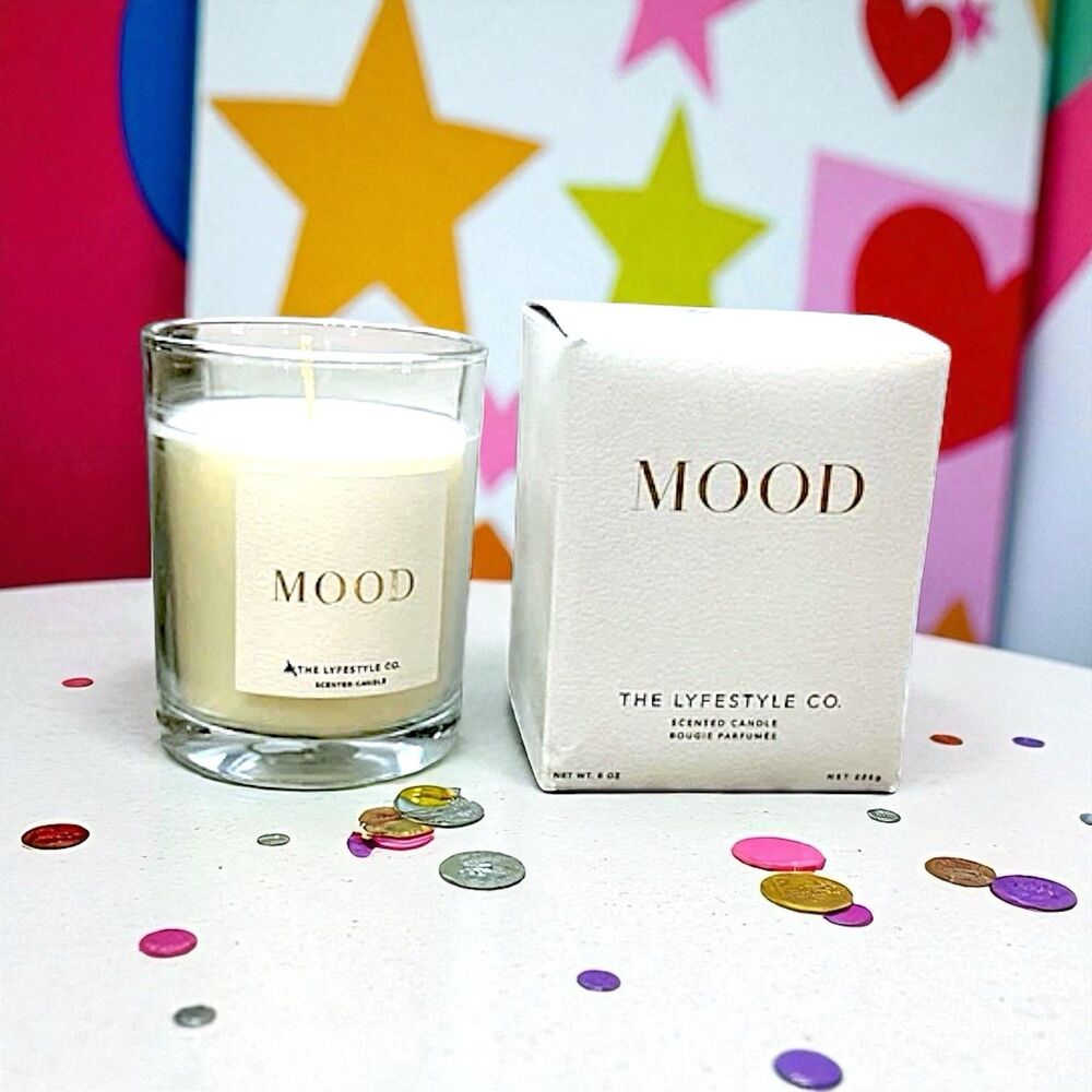 THE LYFESTYLE CO. Mood soy blend Candle 8 oz Brand New in Box